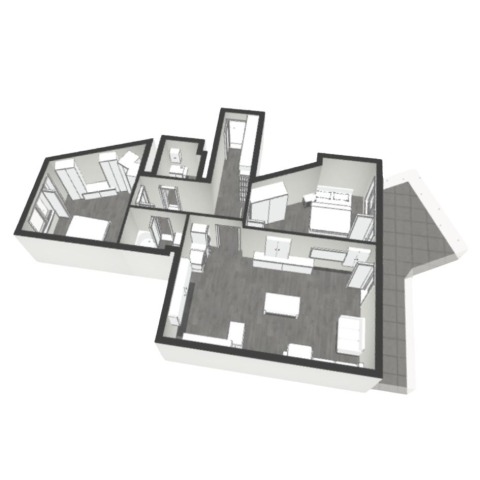 Spacious two-bedroom apartment with panoramic sea views in Privilege Fort Beach complex