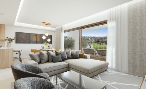 Exclusive townhouses → 150 m from golf, private terraces → La Cala de Mijas