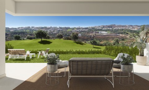 Exclusive townhouses → 150 m from golf, private terraces → La Cala de Mijas