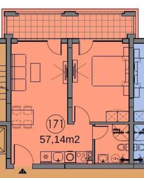 Апартамент 1 спалня + кухня 68 m², Несебър, Свети Влас, България