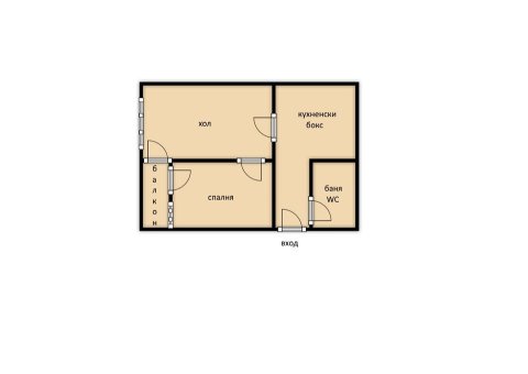 Flat 2 rooms 50 m², Sofia, Sofia, Bulgaria