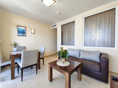 SUNSET RESORT, Pomorie, in the central Sigma building | One-room apartment, 65 m² | Prime seafront location | Sea view