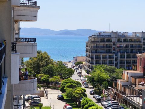SUNSET RESORT, Pomorie, in the central Sigma building | One-room apartment, 65 m² | Prime seafront location | Sea view